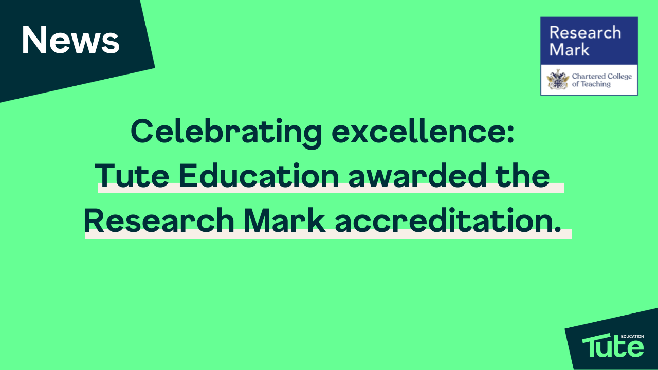Celebrating excellence: Tute Education awarded the Research Mark accreditation